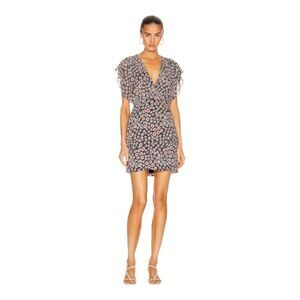 SALONI Brooke Batik Dot Dress Orange White Black Size M Women’s Designer Summer